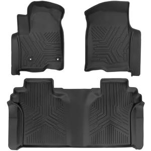 Set of 3 Floor Mats Cargo Liner for Chevrolet Silverado 1500/GMC Sierra 1500 2019-2024 2025, Chevy Silverado/GMC Sierra 2500HD/3500HD Crew Cab 2020-2025 (Rear Row with Carpeted Under-seat Storage)