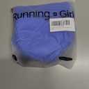 RUNNING GIRL Sports Bra for Women Ruched V Neck - Y Back Spaghetti Thin Strap Wireless Padded Medium Support Yoga Crop Top_WX3094_Blue_S (Blue, S)