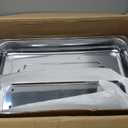 Chafing Dishes for Buffet 4 Pack, 9 Quart Stainless Steel Chafing Dish Buffet Set with Folding Frame, Food Warmers for Parties, Catering Supplies, Banquets, and Weddings