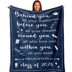 Cool Graduation Gifts for Her/Him 2025 - Best Gifts for High School Seniors, 2025 PHD/College/Masters Degree Graduation Gift - Grad Congrats Presents - Gradaution Blanket 60X50in