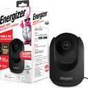 Energizer Smart 2K Indoor Pan & Tilt Wired Camera, Motion Tracking, Two-Way Audio, Night Vision, Instant Notifications, Recording, App, Hub-Free Wi-Fi Connection, Compatible with Alexa & Google Home