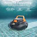 S1 Cordless Pool Vacuum, Automatic Pool Cleaner Robot with 120 Min Runtime, Powerful Dual-Motor, Auto Park, 2 Cleaning Paths, for Above Ground Pools and Flat In-Ground Pools up to 850 Sq.Ft