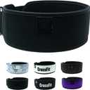 2POOD 4" Weightlifting Belt | CrossFit Weightlifting Belt | 4-inch Wide and Built for Support, Flexibility, and The Ability to Cross Train Easily (Black)