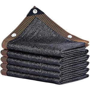 winemana 90% Shade Cloth, Dog Kennel Shade Cover, 6.6 x 16 FT Sturdy Durable Sunblock Shade Mesh Tarp with Grommets for Patio Plants Greenhouse Chicken Coop Porch Black