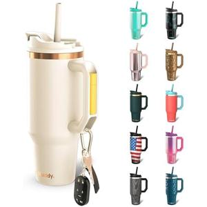 Frost Buddy Thicc Buddy - 40 oz Stainless Steel Vacuum Insulated Tumbler with Lid and Straw for Water - Travel Mug Cupholder Friendly - Gifts for Women Men Him Her (Copper Kiss)