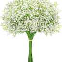MERIXMAS Babys Breath Artificial Flowers, Babys Breath Flowers Artificial Bulk for Wedding Decor, White Fake Flowers for Party Home Garden Decor (12, White)