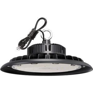 UFO LED High Bay Light 150W 21,000lm 5000K Daylight 600W HID/HPS Equivalent with US Plug 5 Cable LED Warehouse Lights Commercial Shop Workshop Garage Factory Lowbay Area Lighting Fixture, Non-Dim