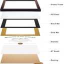 upsimples 11x14 Diploma Frame with High Definition Glass, Fits 8.5x11 Certificate with Black & Gold Mat, Degree Document Frame for Wall or Tabletop, Mahogany with Gold Beads, Graduation Gifts, 1 Pack
