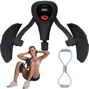 Kegel Exerciser Thigh Trainer for Women Men, Large Resistance Hip Thigh Workout, Pelvic Floor Muscle Inner Thigh Exerciser for Home Gym (Black)