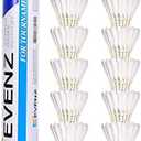 KEVENZ Goose Feather Badminton Shuttlecocks with Great Stability and Durability, High Speed Badminton Birdies,Pack of 8, White