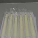 Eywamage Short Ivory Flameless Taper Candles with Remote, Flickering Battery LED Wax Candlesticks Set of 6