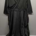 Runwind Plus Size Dress for Women - 3/4 Sleeve V Neck Maxi Dresses for Women XL-6XL (1-black) XL