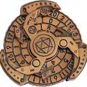 3 x D&D Themed Fidget Spinner, dice Spinner, D4,D6, D8, D10, D12,D20,D% 7-in-1 Metal dice, Perfect for D&D Dungeons and Dragons, RPG and Pathfinder Role Playing Games (Black Gold)