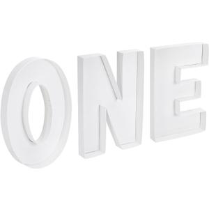 PATIKIL ONE Cardboard Letter Set 10", Paper Box Fillable Tray Container for Charcuterie Mache Chocolate Candy Birthday Party Anniversary Decorations, White
