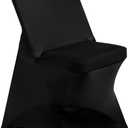 Stretch Spandex Chair Covers - Black 50 PCS, Folding Kitchen Chairs Cover, Universal Washable Slipcovers Protector, Removable Chair Seat Covers, for Wedding Party Dining Room Banquet Event