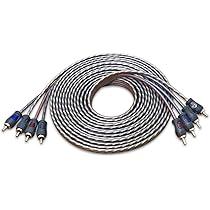 Fonestuff 2 Channel to 4 Channel RCA Audio Interconnect Cable 16.4ft 2 Male to 4 Male Y Splitter RCA Car Audio Cable Shielded Aux Cord for Home Theater, Car, Amplifiers, Hi-Fi Systems, Speakers