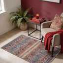 Keen Home Design 2x3 Rug - Machine Washable Entry Rug with Non-Slip Backing, Ideal for Enteryway, Kitchen, Bathroom, Laundry Room - Vintage, Easy Clean, Durable, Low Pile Rug - (2' x 3')