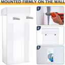 Remerry 1 Pcs Outdoor Brochure Holder 4 x 9 Inch Waterproof Wall Mount Literature Box with Lid Clear Acrylic for Pamphlet Map Menu Display (White)