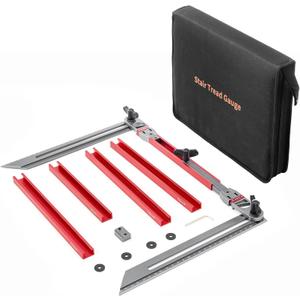 Stair Tread Tool, Stair Tread Template Tool, Stair Tread Jig & Shelf Layout Tool, Adjustable Length and Angle Layout Tool Cutting Guide Tools