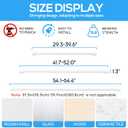 Shower Curtain Rod Spring Tension Rod 30 to 64 Inches 2PCS, Spring Tension Curtain Rod White Expandable for Window Wardrobe Doorway Kitchen