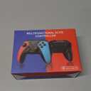 Wireless Switch Controller for Nintendo Switch/Switch 2/Lite/OLED Controller, Switch Controller with a Mouse Touch Feeling on Back Buttons, Extra Switch Pro Controller with Wake-up,Programmable, Turbo Function (Red+Blue)