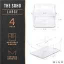 BINO | Plastic Organizer Bins, Large - 4 Pack | The SOHO Collection | Multi-Use | Pantry & Freezer Organizer Bins | Plastic Storage Containers for Home & Kitchen Org