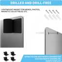2Pack Magnetic Board,17.1" x 11.8" Magnet Display,for Magnets and Bulletin Board,Suitable for Wall, Refrigerator, Compartment, Cabinet etc,Comes with Dual Lock Tape for Easy Hanging (Silver)