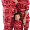 JAMIE Matching Family Jammies Christmas Pajamas Organic Cotton PJs Womens, Mens, Kids, Toddlers, Baby, Pets (4T, Nordic Fair Isle Red)