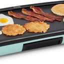 DASH Deluxe Everyday Electric Griddle with Dishwasher Safe Removable Nonstick Cooking Plate for Pancakes, Burgers, Eggs and more, Includes Drip Tray + Recipe Book, 20 x 10.5, 1500-Watt - Aqua