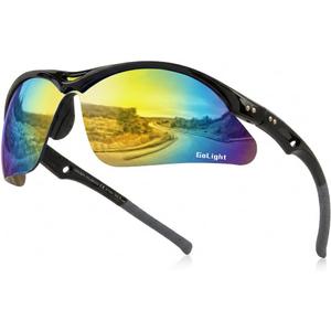 GoLight Polarized Wraparound Sports Sunglasses for Men & Women – UV400, Anti-Glare, Lightweight Frame with Metal Hinges