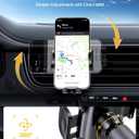 Miracase Phone Holders for Your Car with Metal Hook Clip, Air Vent Cell Phone Stand Car Mount, Universal Automobile Cradle for Garmin GPS Fit iPhone Android and All Smartphones, Dark Grey