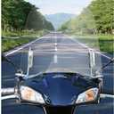 Mokuo Univeral Motorcycle Windscreen 17.2" x 16.5" Large Size Wind Splitter Wind Deflector Windshields Fit for Honda PCX150 Yamaha Zuma Scooter Chinese Mopeds