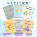 RUXRQPJ 12-Pack Thank You Cards with Envelopes & Stickers - 5x7 Inch Blank Inside - 6 Fun & Heartfelt Designs - Cute Appreciation Cards for Teachers, Coworkers, Friends, Family