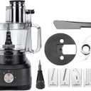 14-Cup French-Fry-Cutter Large Food-Processor - Large Feed Chute, Grey Color, Cheese Shredding, Meat Chopping, Shredding and Slicing, Mixing and Doughing, for Home Use