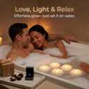 Aignis 24pcs Flameless Floating Candles Waterproof, 200Hr 3LED Floating Tea Lights with Battery, Water-Activated Candles for Pool, Wedding Centerpieces, Bath & Spa, Easter Decoration (Elegant White)