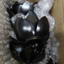 Rain Chain for Gutters Outside, 3.93ft Black Rain Chain with 5 Cups, Adjustable Lotus Rain Catcher, Metal Gutter Chain Downspout, Divert Rainwater for Gardens Patios & Home Decor, Easy Install