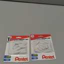 Pentel Hi-Polymer White Cap Erasers, Pack of 10 (ZEH02BP10)