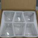 Teenyyou 6 Pcs Clear Glass Globes for Ceiling Fan Lights Covers Glass Lamp Shade Replacement for E26 Chandelier Table Wall Sconce, 2-1/8" Fitter, 4-5/8" Diameter x 4-1/2" Height
