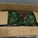 2 Pack Outdoor Christmas Tree Urn Filler 25 Inch Pre Lit Artificial Xmas Tree with Cones and Red Berries for Porch Light up Winter Filler with 70 LED Lights Stake for Front Door Yard Indoor