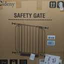 Baby Gate No Drilling, 29"-40" Auto Close Dog Gate Indoor for Doorways & Stairs, Pressure Mounted Adjustable Pet Gate, Easy Walk Through Child Gate for Children & Pets Stroller Friendly, White