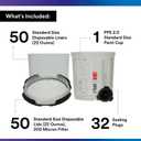 3M 26000 PPS 2.0 Spray Gun Cup, Lids and Liners Kit, Standard, 200-Micron Filter, 22 Ounces, BLACK,SILVER