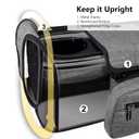 TOPDesign Universal Baby Stroller Organizer, Double Stroller Caddy with Detachable Mesh Bag & Heightened Insulated Cup Holders & Non-Slip Secure Hooks Accessories, Fits Most Strollers (Black)