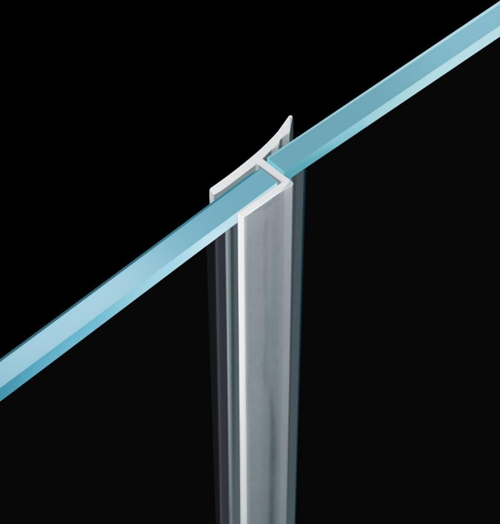 Glass Door Side Seal Strip 100 Inch Frameless Shower Door Sweep for 5/16" Framelss Glass Door