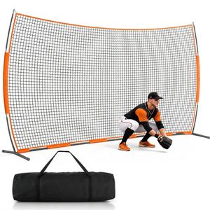 XUEMONT 20×10 FT Backstop Net — Multi-Sport Barrier for Baseball, Soccer, Basketball & Lacrosse, Wind-Stable with Ground Stakes & Sandbags, Portable Outdoor Practice Net for Backyard & Park