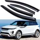 Side Window Visors Wind Deflectors Sun Rain Guards Compatible with 2020-2025 Land Rover Range Rover Evoque, Tape-On Black