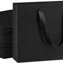 BagDream Black Gift Bags 25 Pack 10.6x3.1x8.3 Heavy Duty Kraft Paper Bags with Handles for Boutique, Wedding Party Favor Bags, Grocery Retail Merchandise Bags Medium Gift Paper Sacks