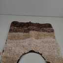 Arotive Microfiber Contour Toilet Rugs U-Shaped, Shaggy Soft Absorbent Bathroom Rugs, Non-Slip Thick Plush Bathroom Mat, Machine Wash Dry Bath Mats for Toilet Base, 24x20, Brown