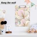 Rimilak Wood Clipboard, 8.5x11" Paper Letter Size, Cute Custom Pattern, Fun Design Hardcard Board for Classroom, Teachers, Kid, Woman, Back to School, Home & Office Supply, Modern Flowers