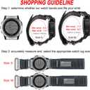 Compatible With Garmin Watch Band, Super Rugged Nylon Sports Strap With Woven Loop Design, For Fenix/Forerunner/Approach/MARQ/Quatix/D2 Series Tough Replacement Band For Men (20MM / Small (6.4'' to 7.4''), Black)