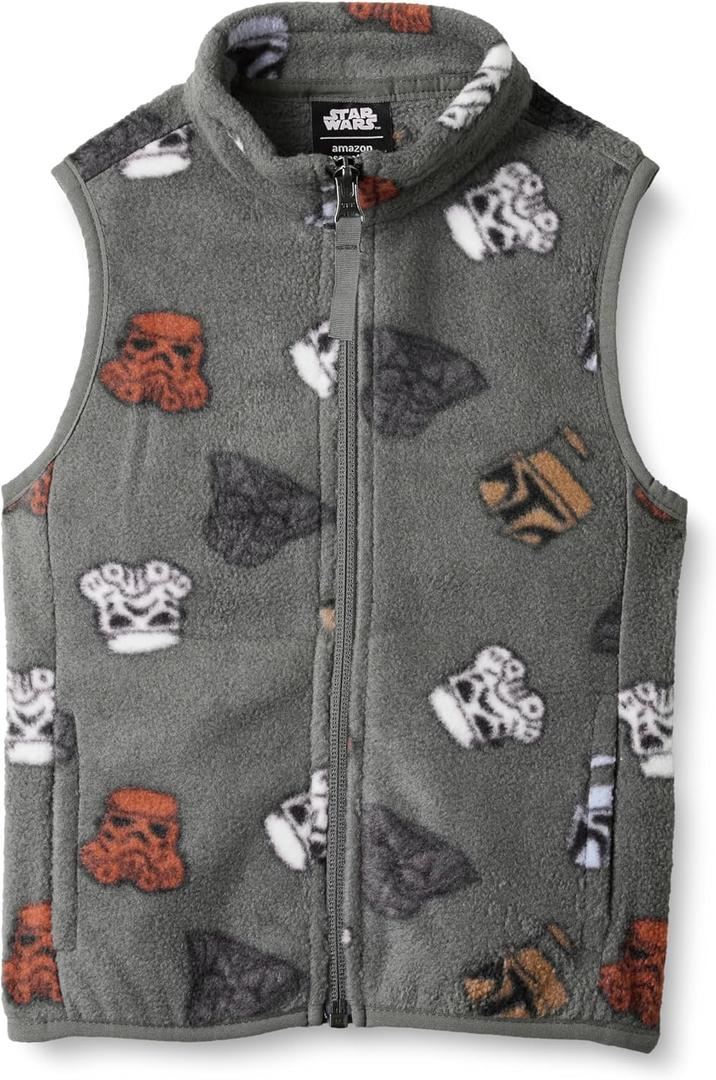 Amazon Essentials Disney | Marvel | Star Wars Boys and Toddlers' Polar Fleece Vests (Small)
